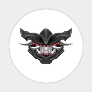 Black oni mask Magnet